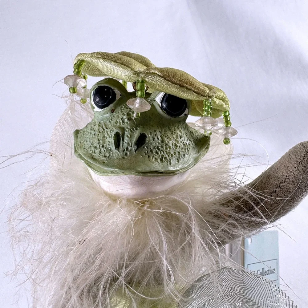 Vintage TJ Collection Whimsical Green Fairy Ballerina Frog Figurine 8